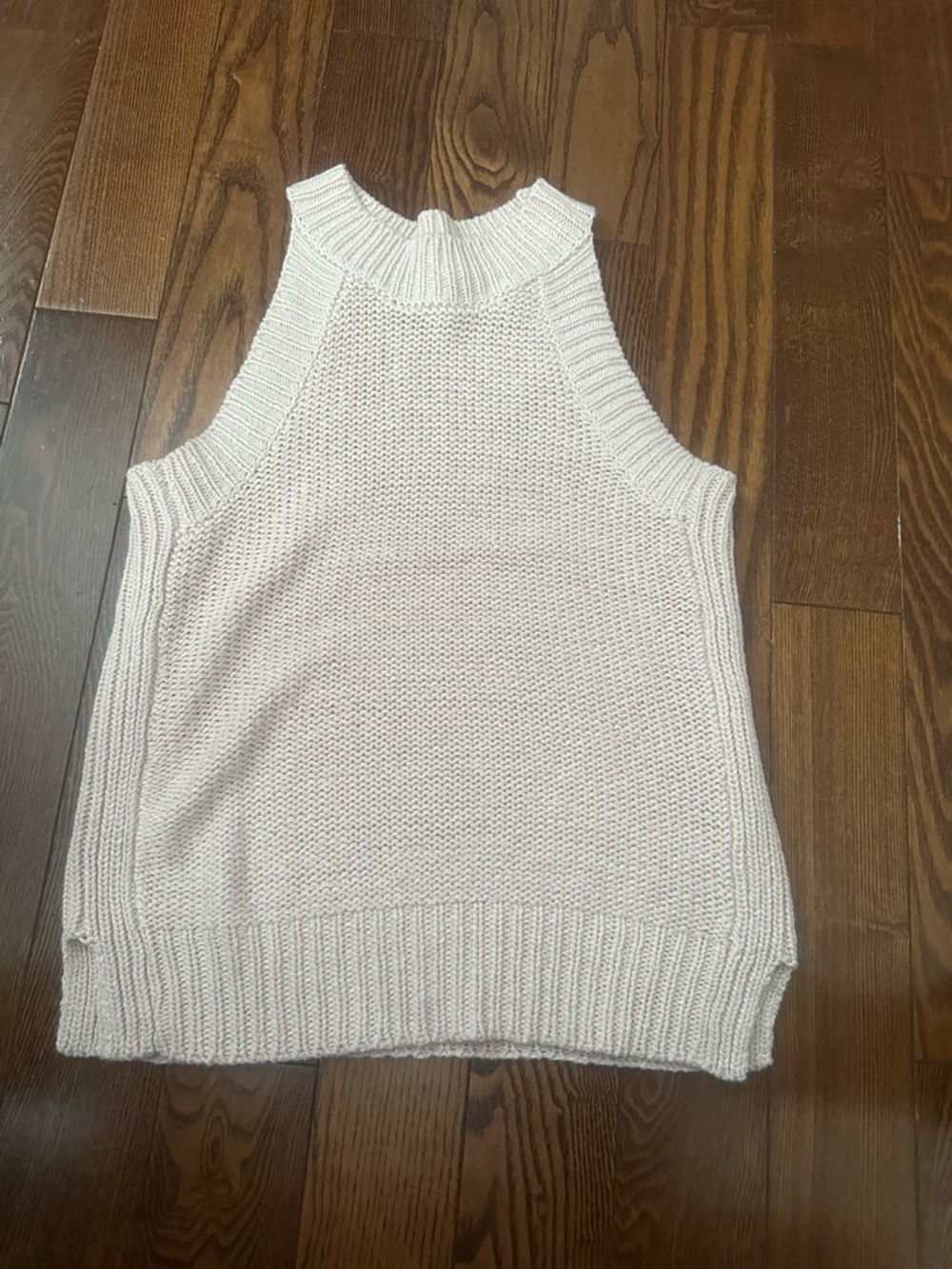RETROD Open-Knit Cream Sweater Tank